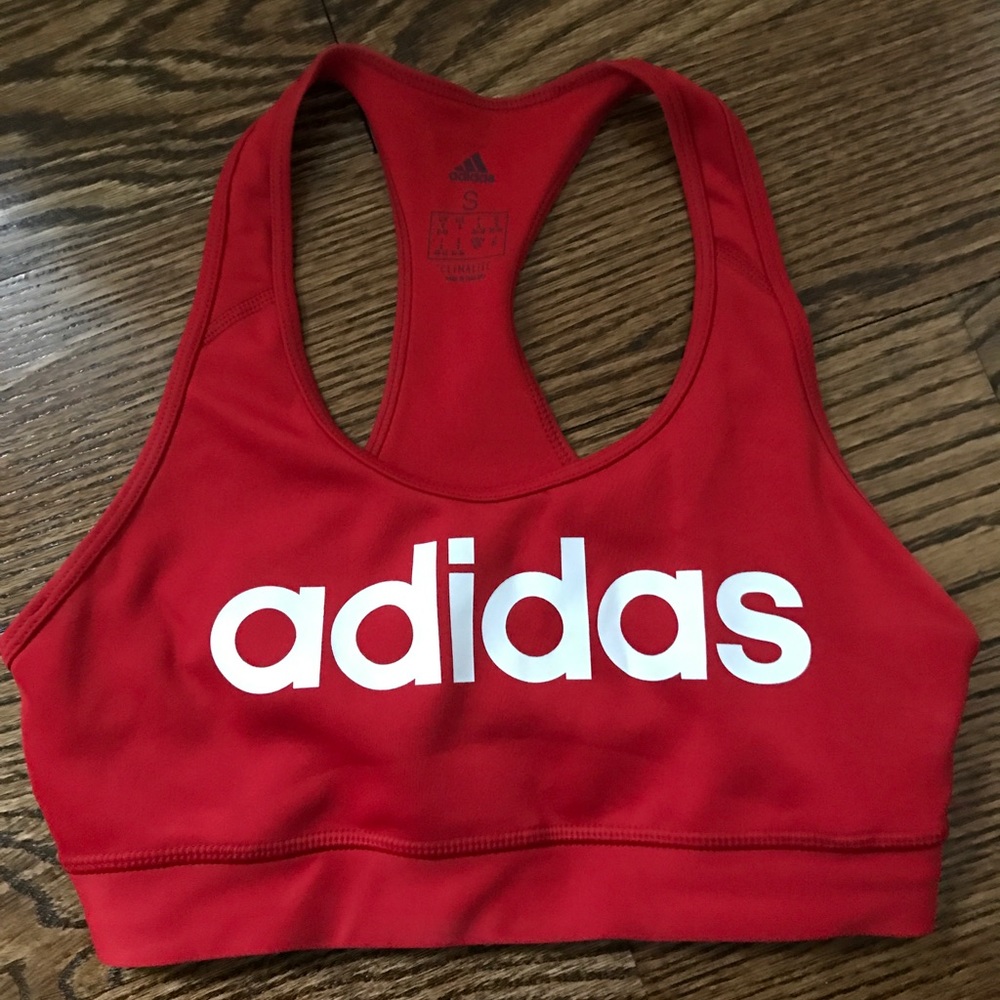 Adidas Red Sports Bra ( SMALL )